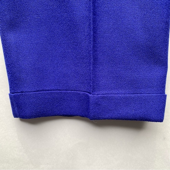 Vintage High Waisted Wool Trousers - Electric Blue - Picture 6 of 13